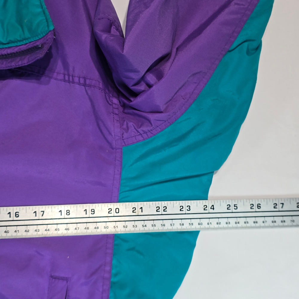 Vintage Columbia Bugaboo Jacket Womens Medium Purple Teal Colorblock 90s Shell - Picture 9 of 16